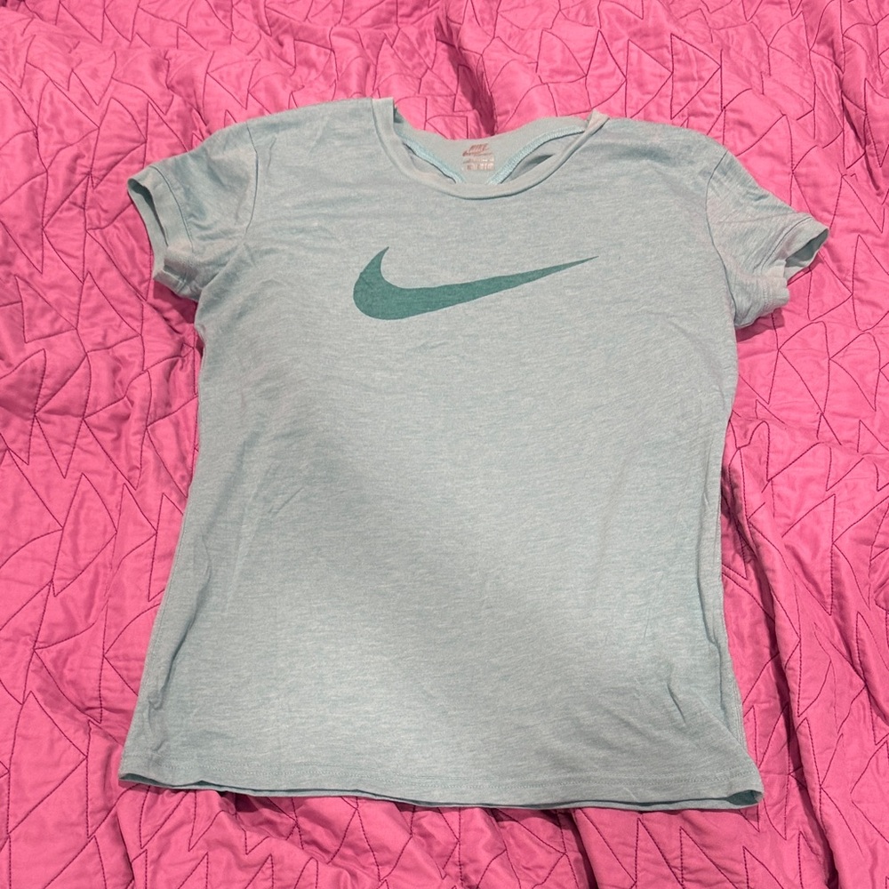 Nike Sky Blue Tee with Iconic Swoosh